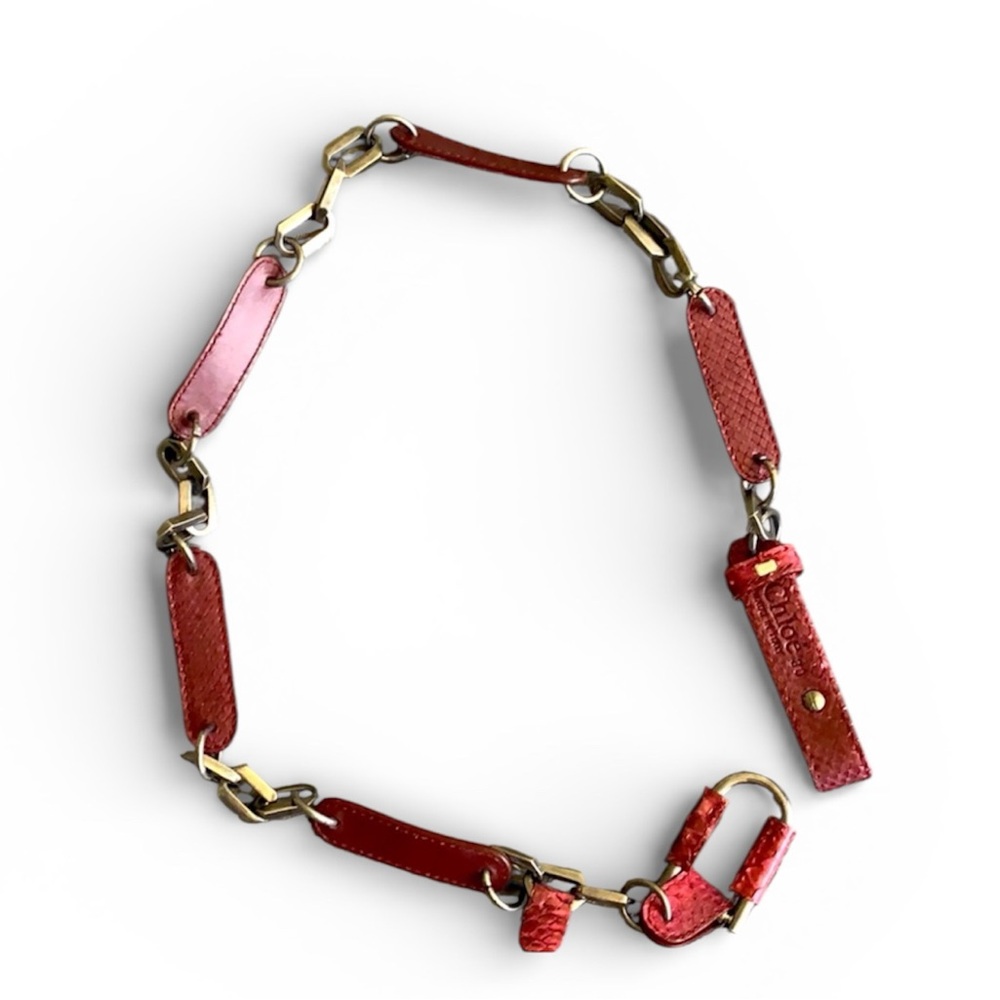 Chloé Python Skin Belt – Vintage – Authentic Exotic Leather – 92 cm